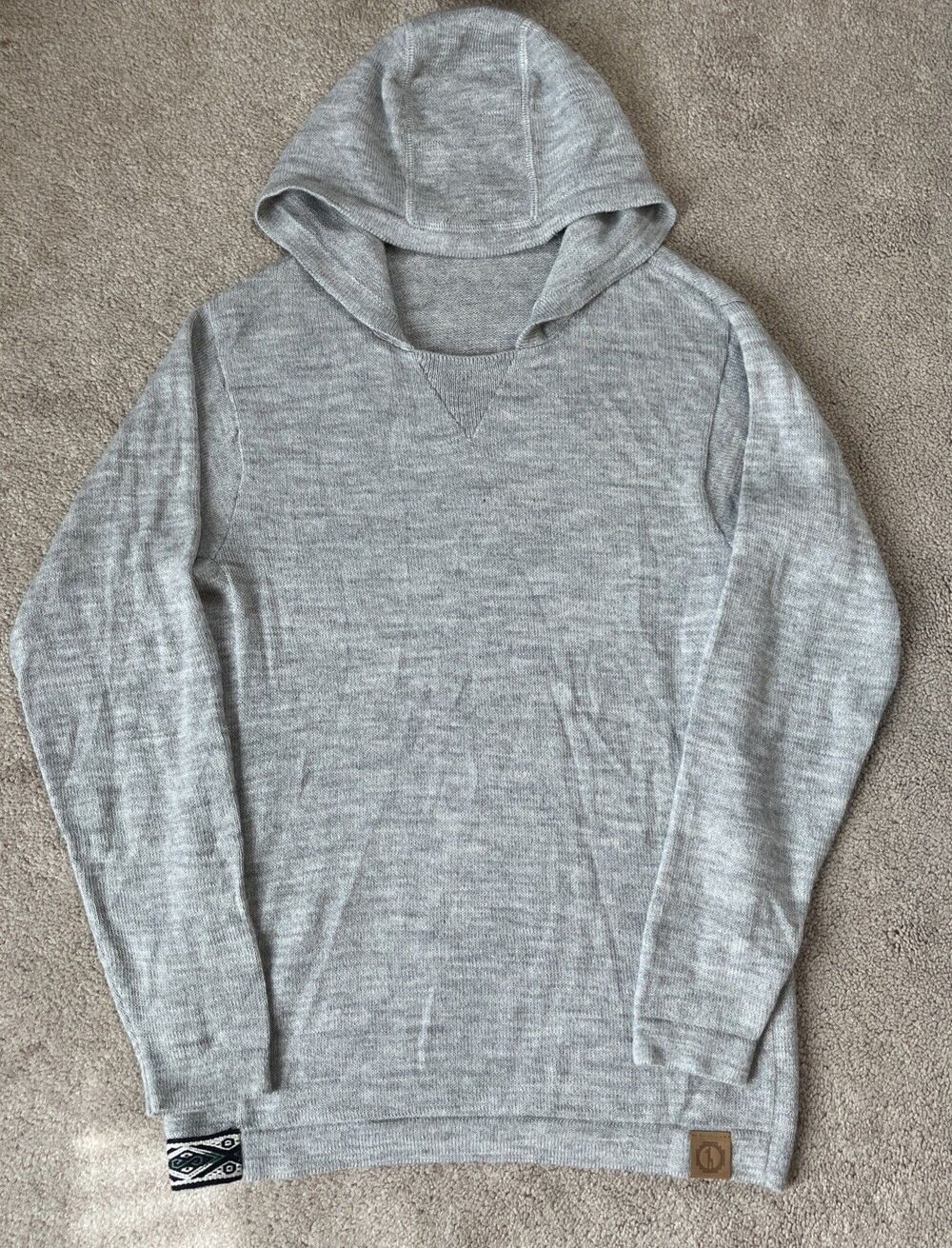 PAKA The Hoodie Sweater Unisex XS Alpaca Light Gray Sustainable Handknit Soft
